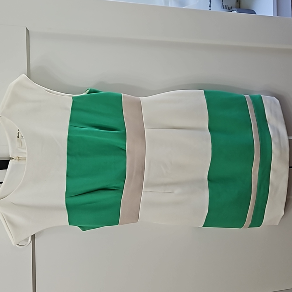 Studio One New York Green and White Striped Dress size 4